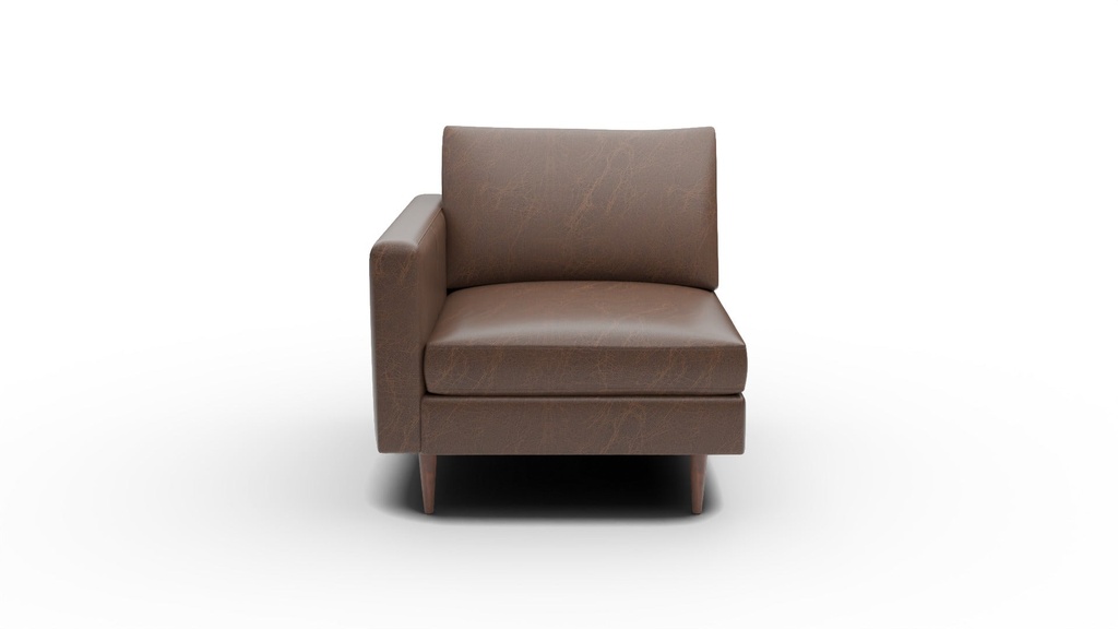 L555-04L Wallace Untufted Leather LAF Chair (Cheyenne Arrowshaft)