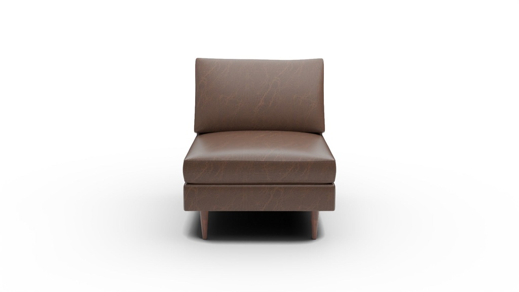 L555-10 Wallace Untufted Leather Armless Chair (Cheyenne Arrowshaft)