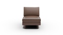 L555-10 Wallace Untufted Leather Armless Chair