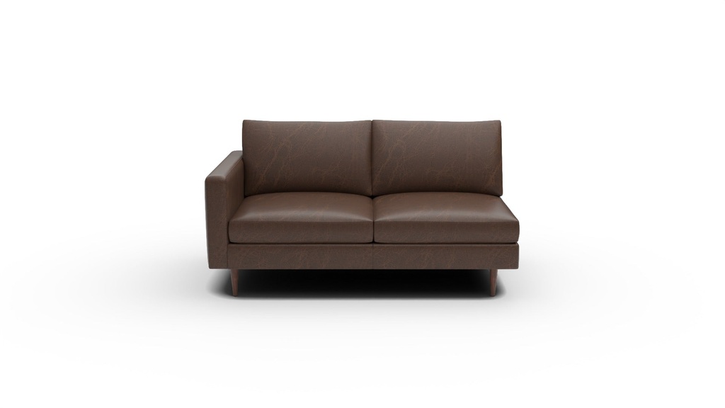 L555-26L Wallace Untufted Leather LAF Loveseat (Cheyenne Arrowshaft)