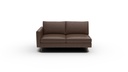 L555-26L Wallace Untufted Leather LAF Loveseat